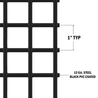 63-030-BK MODULAR SOLUTIONS MESH 1" X 3'-6" X 7', BLACK